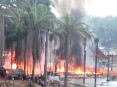 Meski Dipasang Police Line, Sumur Hindoli Kembali Aktif dan Terbakar